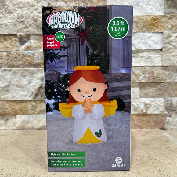 Gemmy Airblown Lighted 3.5' Little Angel Christmas Holiday Indoor/Outdoor Decor - Picture 1 of 6